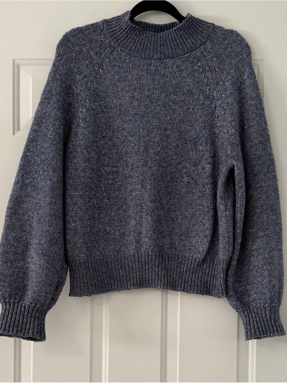 Banana Republic Heathered Navy Blue Crewneck Sweater